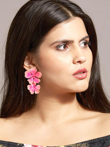 Beack floral earrings (Bubblegum)