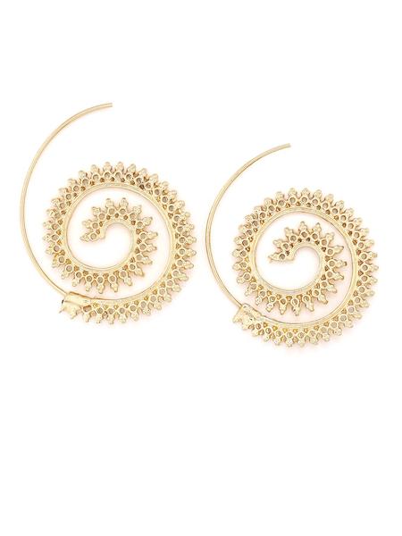 Tomtosh Spiral Gold Earring