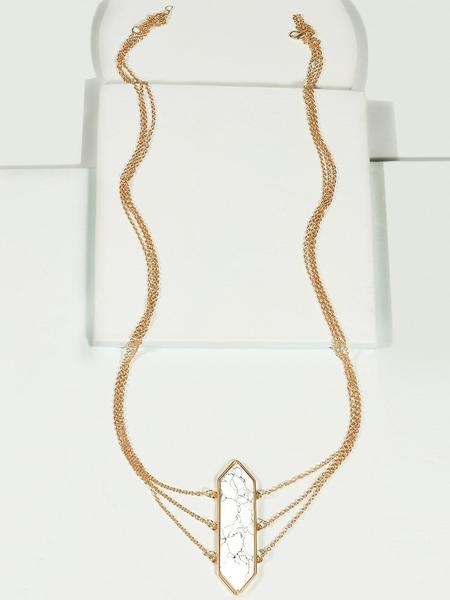 amelia corundum layered necklace