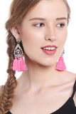Pink Cascade Tassel Earrings