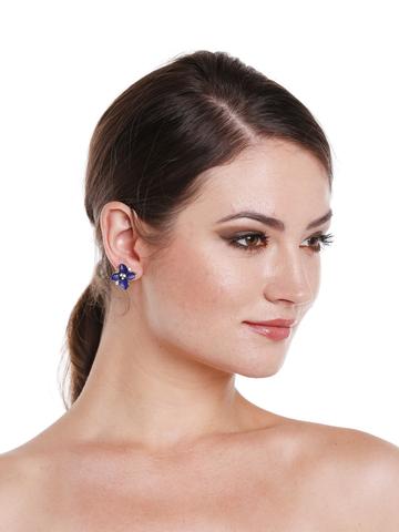 Crystal Lily Flower Earrings