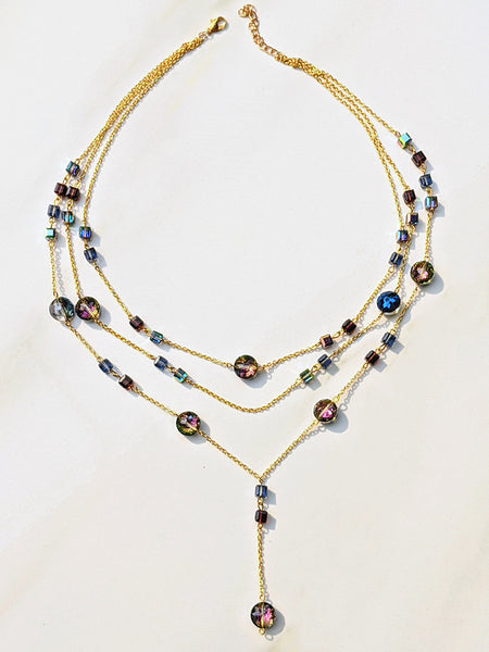 Layered Swarovski Crystal Necklace