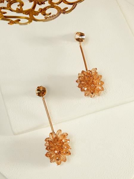 Azalea Crystal Earrings (Gold)