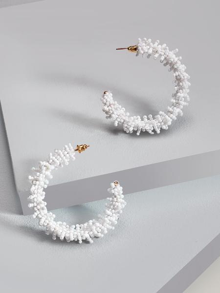 Clara hoop earrings (White)