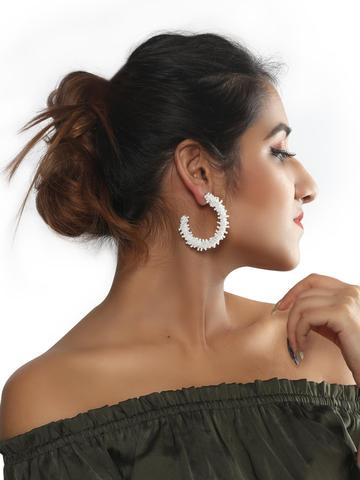 Clara hoop earrings (White)