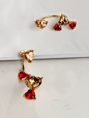Be My Lover Heart Earring(Red)